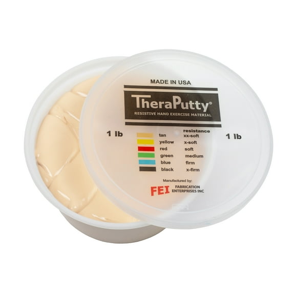 CanDo TheraPutty Scented Hand Exercise Putty For Rehabilitation, Exercises, Hand Therapy, Occupational Therapy, Vanilla Scented, 1 Pound, Tan