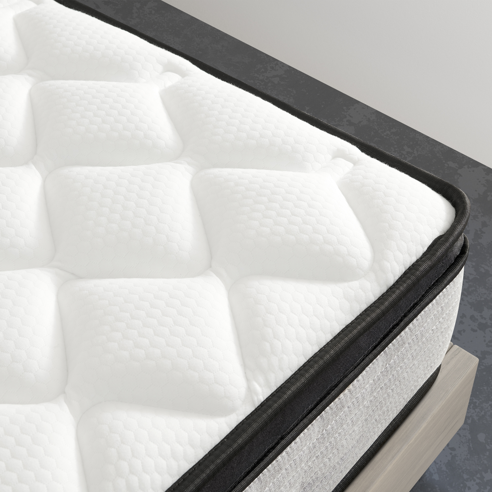 Queen Mattress, Telino 12'' Plush Hybrid Innerspring Mattress in a Box for Adult, Pressure Relief