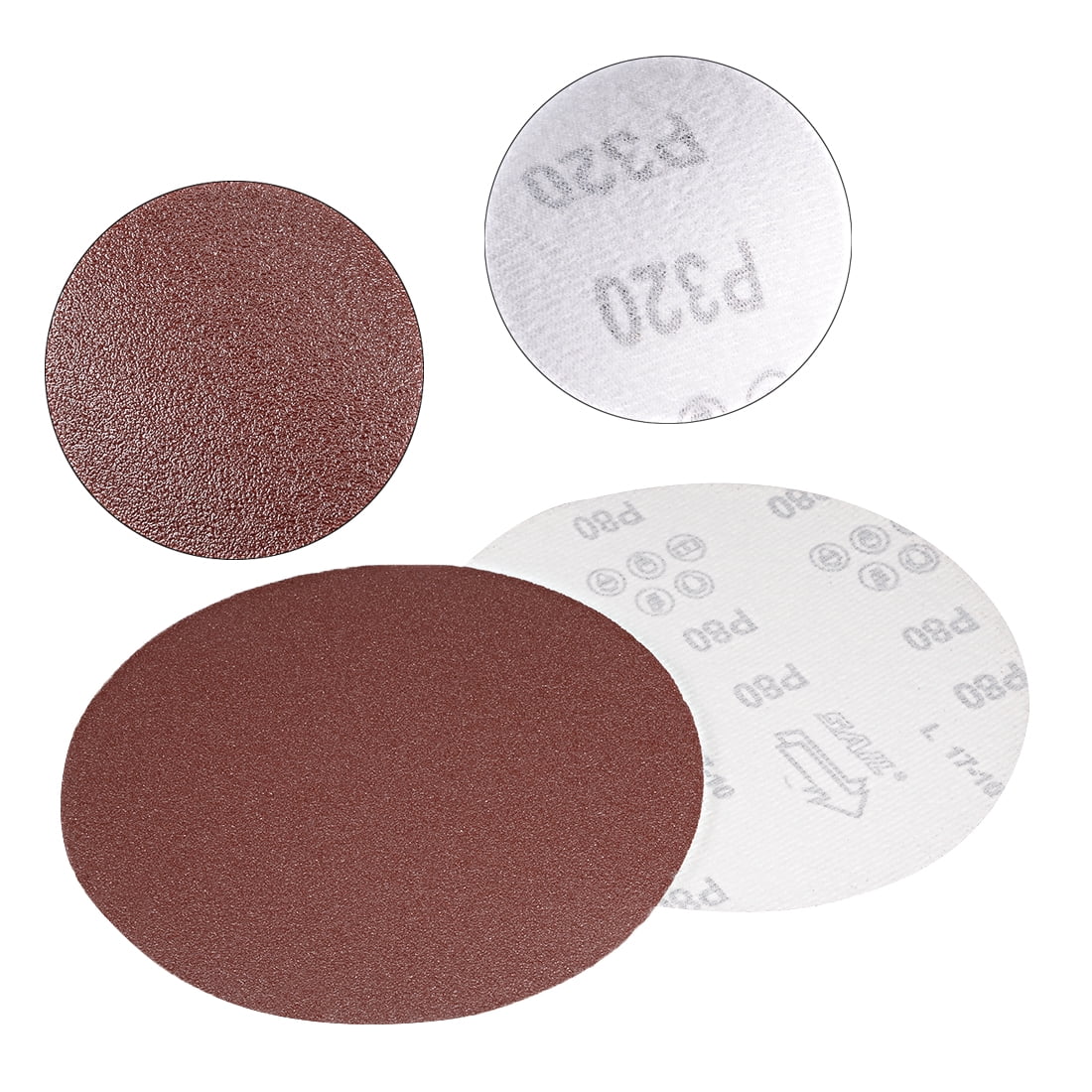 20Pcs 7 Inch Hook and Loop Sanding Disc 80 Grits Flocking Sandpaper