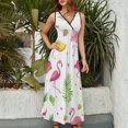 thumbnail image 4 of Flamingo Pattern Pattern Design Sleeveless Dress Summer Clothes for Women Women's Clothing 2025, 4 of 7