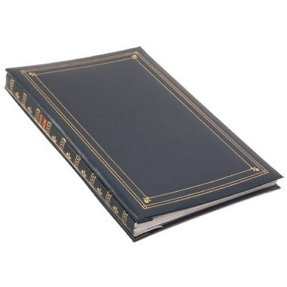 Pioneer Photo Album Post Bound Clear Pocket Photo Album with Solid Assorted Colors Covers, Holds 200 4x6" Photos, 3 Per Page, Navy Blue