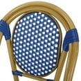 thumbnail image 5 of Noble House Remi Aluminum & Faux Rattan Bistro Chairs in Blue/White (Set of 2), 5 of 8