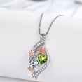 thumbnail image 7 of Taioiat Double Birthstone Necklaces for Women 18K Gold Plated Birthstone Rose Flower Jewelry Anniversary Valentines Day Mother's Day Birthday Gifts for Her Wife Girlfriend Mom, 7 of 7