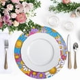 thumbnail image 4 of Ryvnso Sunflowers Round Plate Mats Dining Table Placemat Set of 4 for Holiday Decoration, 4 of 7