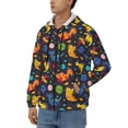 thumbnail image 3 of Honeii Dinosaurs in Space Print Hoodies for Men, Pullover & Full Zip, Breathable Zip up Hoodie, Sweatshirt-Small, 3 of 5