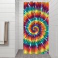 thumbnail image 2 of Colorful Rainbow Tie Dye Spiral Pattern Shower Curtain 36"x72" ,Bathroom Decorative Shower Curtains Set with 12 Hooks,Modern Waterproof Washable Shower Curtain, 2 of 6