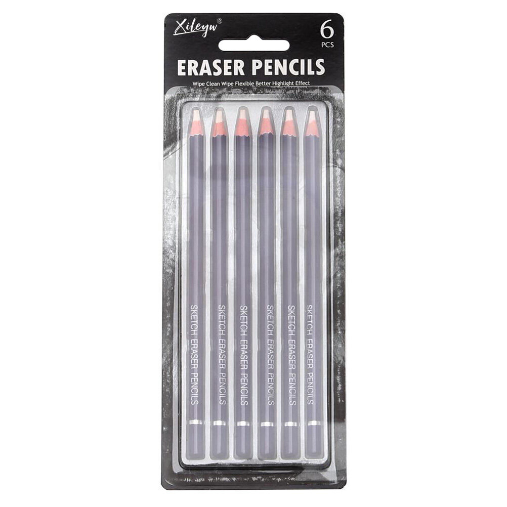 Eraser pencil 6Pcs Rubber Pencil Sketch Used Rubber Pen Type Eraser