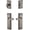 Antique Pewter, variant on Grandeur 835492 Fifth Avenue Solid Brass Right Handed Single Cylinder Keyed Entry Leverset