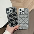 thumbnail image 2 of Designed for iPhone Case,Luxury Electroplated Rhombus Glitter Rhinostone Sparkle Sparkly Camera Lens Protection Shockproof Protective Cover Phone Case (iPhone 12,White), 2 of 6