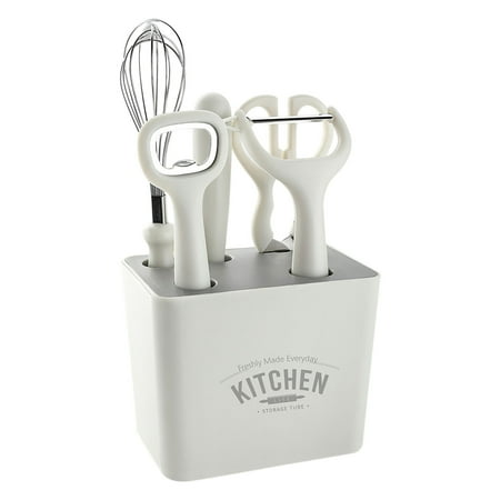 

Yrtoes Kitchen Tool Set Kitchen Scissors Kitchen Tool Set With Stand Paring Knife Whisk Bottle Opener Peeler Kitchen Gadgets