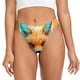 thumbnail image 1 of Balery Fiery Red Maple Leaf Fox Tangas de Algodón para Mujer con Estampado – Ropa Interior Sexy, Transpirable, G-string-Large, 1 of 6