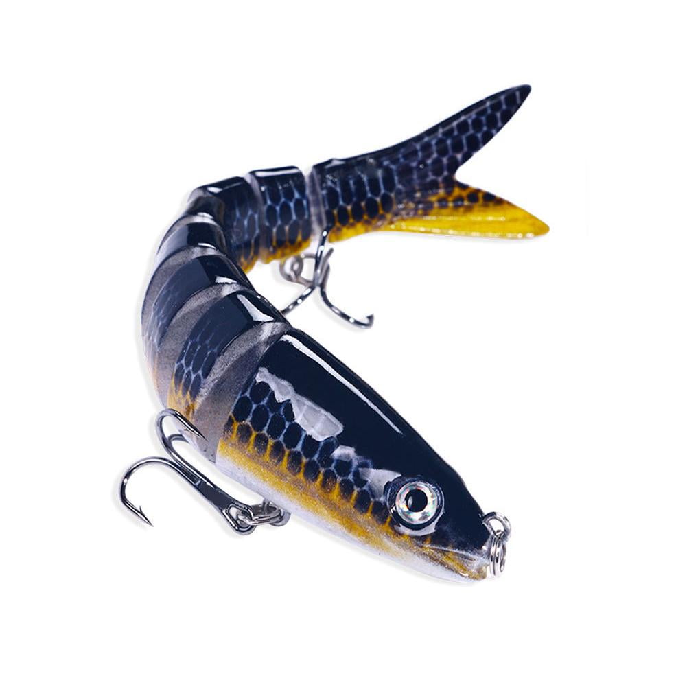 Lifelike Multi-Jointed Swimbait Lure 5.27in 6# Hook ABS Fishing Bait for Bass Trout Pike Freshwater Saltwater Casting Trolling Jigging