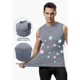 thumbnail image 5 of Migroa Mens Running Sport Tank Tops Gym Wicking Athletic Mesh Breathable Workout Sleeveless Shirts Base Layer Sports Workout Shirts for Basketball Grey S, 5 of 5