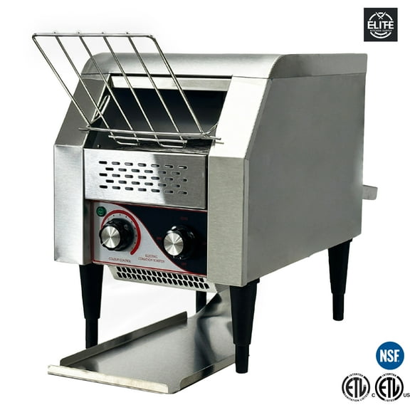 1340W Commercial Conveyor Toaster, Stainless Steel Toasters Countertop Electric Toster