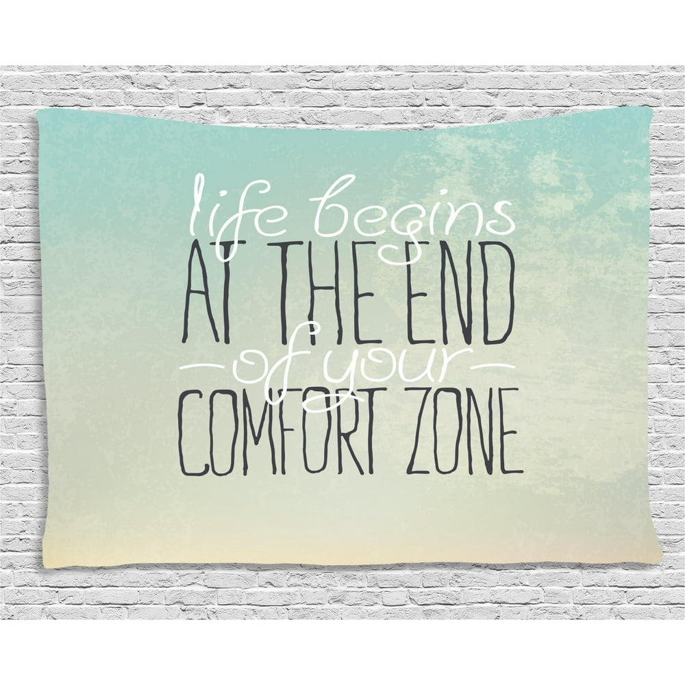 lifestyle decor tapestry motivational life begins at the end of your
