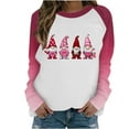 thumbnail image 2 of UPPADA Womens Casual Heart Printed Pullover Long Sleeve Crewneck Sweatshirt Top with Romantic Love Graphics for Valentine's Day Outfits Multicolor,XXXXXL, 2 of 6