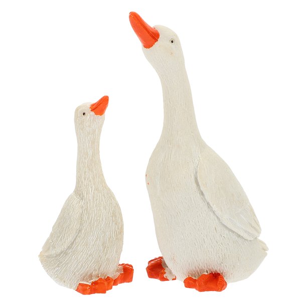 2 figuras de pato de resina, decoración de escritorio, artesanía de resina