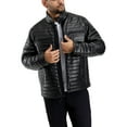 thumbnail image 4 of X RAY Jeans Men's PU Quilted Jacket with Faux Shearling Lining, Black, S, 4 of 10