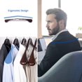 thumbnail image 4 of Nature Smile Perchas de madera de caoba de lujo para trajes – Paquete de 6 – Perchas de madera para abrigos, chaquetas, ropa de abrigo, perchas para camisas, acabado brillante con hombro extra ancho,, 4 of 5