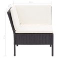 thumbnail image 4 of vidaXL 8 Piece Garden Lounge Set with Cushions Poly Rattan Black, 4 of 5