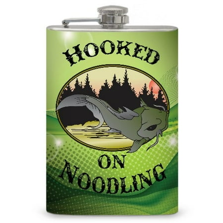 

8oz Hooked on Noodling Flask