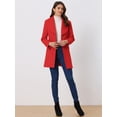 thumbnail image 4 of Abrigo De Invierno Largo Con Cinturón Y Un Solo Pecho Para Mujer Rojo XL, 4 of 6