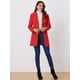 thumbnail image 4 of Abrigo De Invierno Largo Con Cinturón Y Un Solo Pecho Para Mujer Allegra K Rojo S, 4 of 6