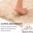 thumbnail image 4 of Bathroom Rugs Sets 2 Piece , Minimalist, Non Slip Washable Bath Mat and U-Shaped Toilet Rug (Beigh), 4 of 7