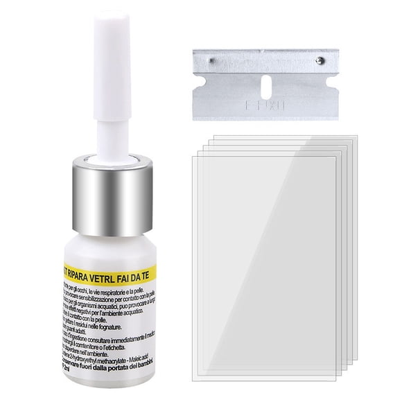 Uscallm Windshield Repair Kit For Chips And Cracks, Professional Automotive Glass Crack Repair Kit, Windshield Chip Repair Kit With Resin, Car Windshield Repair Kit For Star-Shape Cracks, 3ml Glass