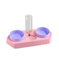 thumbnail image 1 of Dog Bowls Drinking Fountain Non Slip Raised Stand Dish Bowls Water Bottle Pet Feeding Station Automatic Pet Feeder for Cats Dogs Supplies three pink, 1 of 9