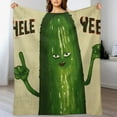 thumbnail image 3 of Nawypu  Pickle Throw Blanket, Flannel Cute Pickles Themed Stuffed Animal Yellow Throw, Soft Nap Throw Blanket for Home, Office for Boys Girls Women Pickle Lovers Gifts, 3 of 6