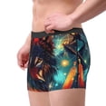 thumbnail image 2 of Pofeuu Mystic Wolf Dreamcatcher Print Men’s Boxer Briefs, Moisture-Wicking Underwear, Regular,Trunk-Small, 2 of 5