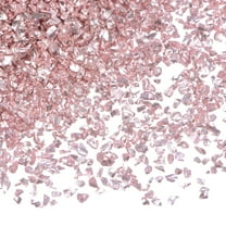 Uxcell 100g Crushed Glass Chips 0.5-2.5mm Irregular Broken Sprinkles Chunky Glass for Crafts DIY Vase Filler, Rose Gold
