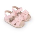 thumbnail image 4 of Nmnitkp Baby Sandals Infant Baby Girls Summer Sandals with Flower Bowknot Soft Sole Newborn First Walker Crib Dress Shoes & Anti-Slip Design Sandals, 4 of 9