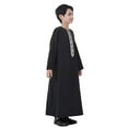 thumbnail image 5 of Kiijoy Toddler Boys Loose Long Sleeve Robe Breathable Embroidery Thobe Robe, Sizes 4-5, 5 of 8