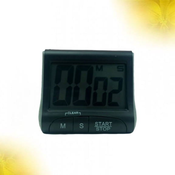 ETEREAUTY Electronic Kitchen Timer Black with Large Display, Easy to Use for Cooking, Baking, and Time Management