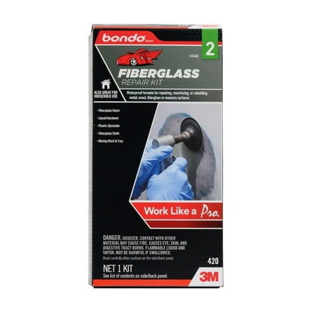 Bondo Fiberglass Resin Repair Kit, 00420, 0.45 Pint