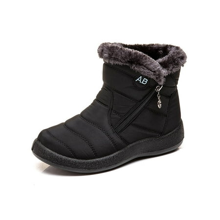 

Gomelly Women Waterproof Winter Snow Boots Casual Warm Booties Slip On Size 4.5-11.5