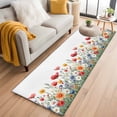 thumbnail image 2 of Farmhouse Floral Runner Rugs 2x6 ft Nature Colorful Wildflower Spring Botanical Washable Hallway Rugs Non-Slip Floor Mats Absorbent Carpet Bedside Runners for Bedroom Kitchen Bathroom Laundry Room, 2 of 9