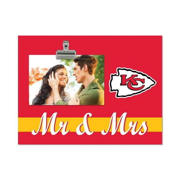 Kansas City Chiefs 8" x 10.5" Briteline Mr & Mrs Clip Frame