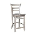 thumbnail image 3 of International Concepts 30" Round Pedestal Gathering Height Table with 2 Emily Counter Height Stools, 3 of 5