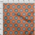 thumbnail image 3 of oneOone Polyester Spandex Orange Fabric Asian Block Craft Project Decor Fabric Printed by The Yard 56 Inche Wide-9302, 3 of 4