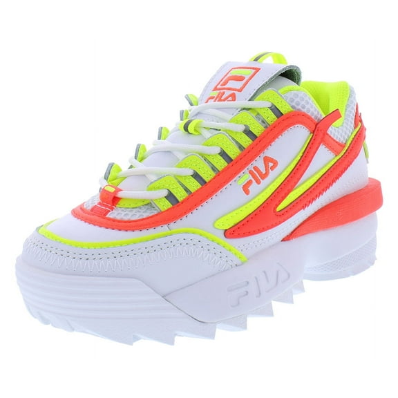 Fila Disruptor II Exp PS Girls Shoes Size 13, Color: White/Orange