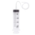 thumbnail image 1 of Jeringa de aceite reutilizable de plástico grande con tubo de 1 m, 200 ml, 1 of 5