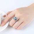thumbnail image 4 of Copper Sapphire Crystal Heart of Ocean Ring for Women, 4 of 9