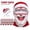 A001- A, variant on Red and White Santa Claus Balaclava with 3D Printed Ski Goggle Cover, Warm Face Mask for Cold Weather and Funny Gifts for Men, Hilarious White Elephant Christmas Gifts for Holiday