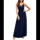 thumbnail image 1 of Vestido de Verano para Mujer, con Estampado Floral, Tirantes Finos, Informal, Bohemio, con Abertura para Playa, y Fluido. Azul Marino L, 1 of 5