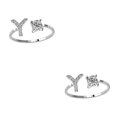 thumbnail image 2 of Anillo abierto con letras mayúsculas Minnieouse para mujer Letra Y 2piezas, 2 of 6