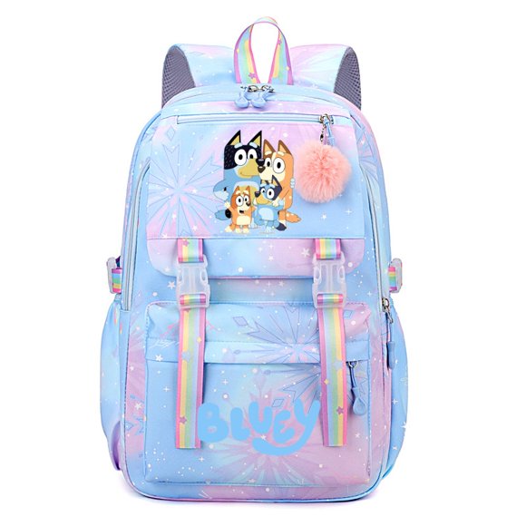 Rainbow Series Bluey Backpacks Bingoes Family Schoolbags Students Teenagers Book Bags Outdoor Travel Stroage Bag Mochilas Gifts