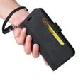 thumbnail image 3 of Wallet Case for Samsung Galaxy S23 Ultra, Wrist Hand Strap Premium PU Leather TPU Shockproof Flip Cover with Kickstand Card Slots Holder Magnetic Clasp Case for Samsung Galaxy S23 Ultra, Black, 3 of 9